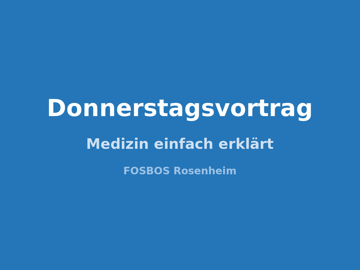 Donnerstagsvortrag: Erkältet – was wirklich hilft